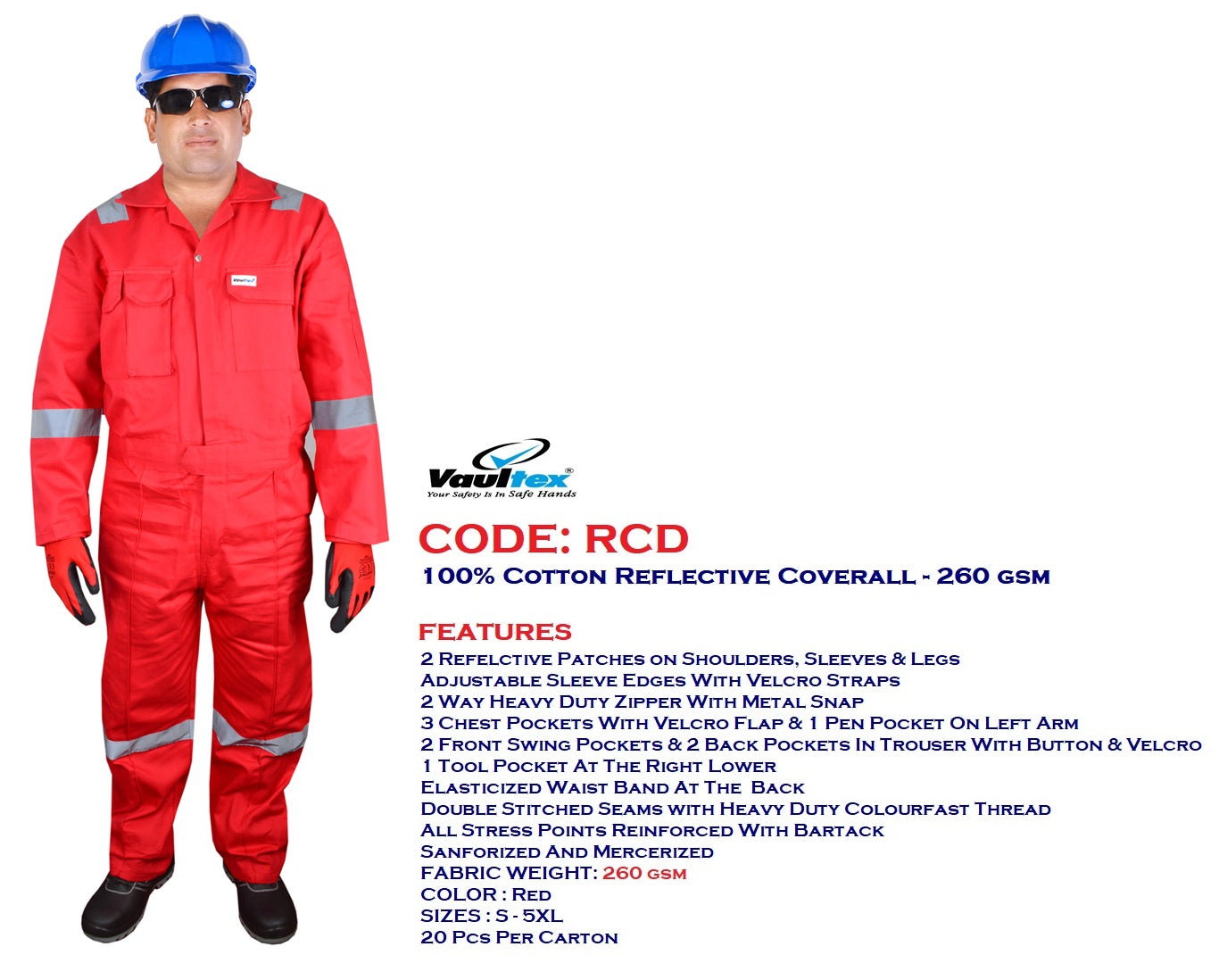 Coverall 100% Red Fire Retardant