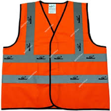 Safety Vest Orange Color In Fabric