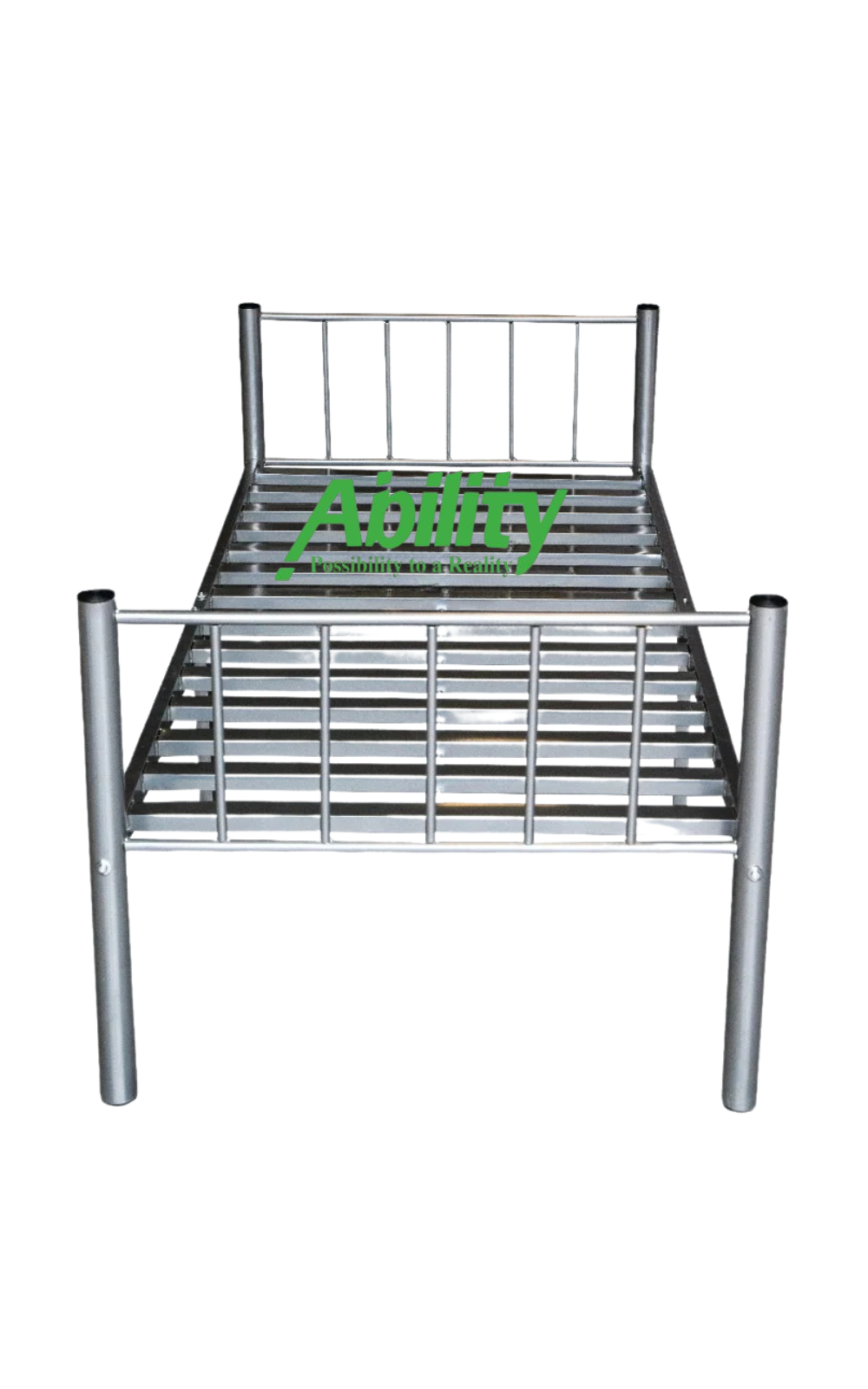Single Steel Silver Bed HD