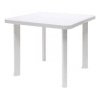 square plastic table White color, swimming pool square plastic table, garden square plastic table white color