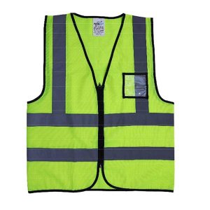 Workers Safety Vest with zipper and Id pocket