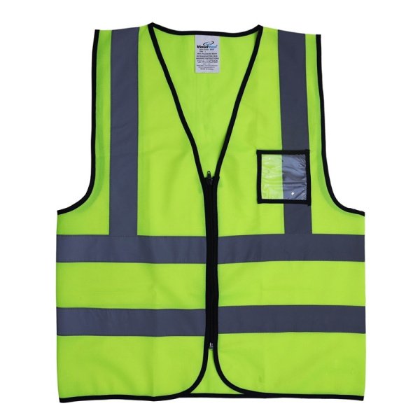 Safety Vest Fabric with zip and vest with Pockets
