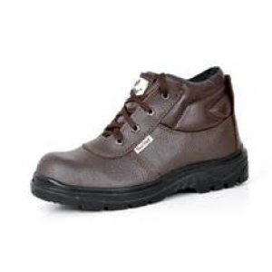 High Ankle Brown Safety Shoes