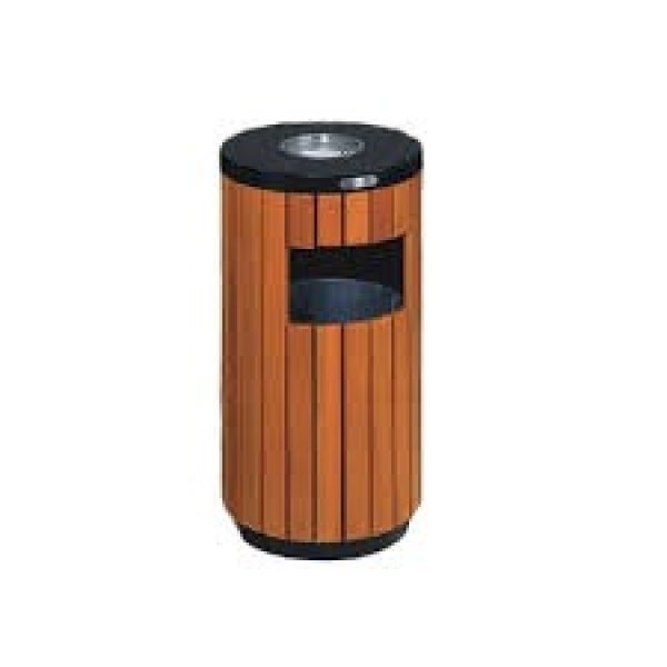 Round Wooden Bin