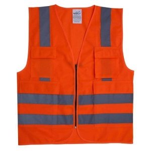 Safety Vest Orange with pockets