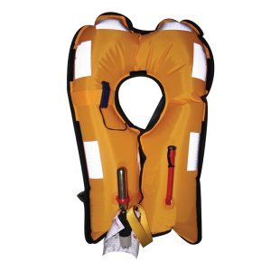 Inflatable safety jacket