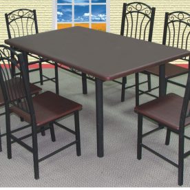 Wooden and Steel 7 Piece Dining Set